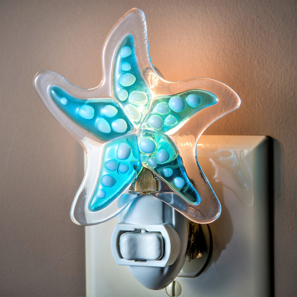 Blue Starfish Glass Night Light | NTL 147